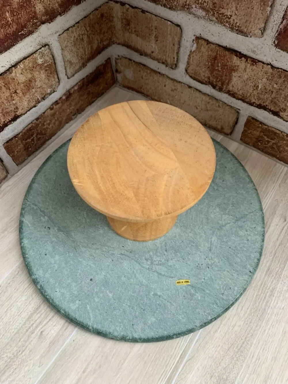 Vintage Marble Cake Stand/Cheese Pedestal (11